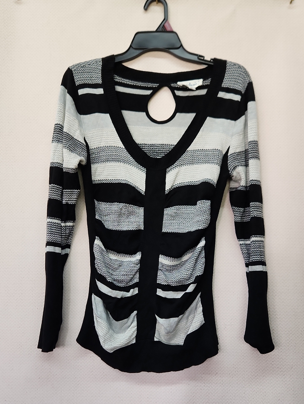 Cloud Chaser Black and White Striped Top